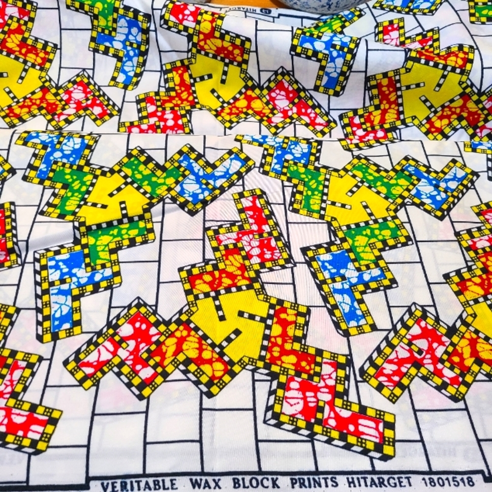 Rare African Made & From Hitarget Double Sided Cotton Quilting Sewing Fabric